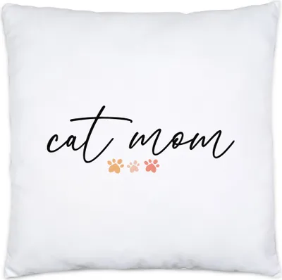 Produktbild von Cat Mom Katzenliebhaber Geschenkidee Katzenmama Katzenfans Kissen Inkl Füllung