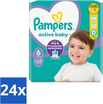 Produktbild von Pampers – Windeln – Aktives Baby Größe 3 (6-10 kg) – 90 Windeln - Vorteilspack - 24 Stücke
