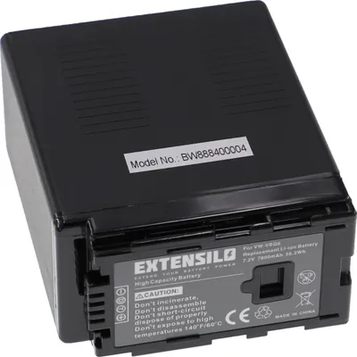 Produktbild von EXTENSILO Akku kompatibel mit Panasonic HDC-TM350, HDC-TM700K, HDC-TM700, HDC-TM650, HDC-TM30, HDC-TM300, HDC-TM200 Kamera (7800 mAh, 7,2 V, Li-Ion)