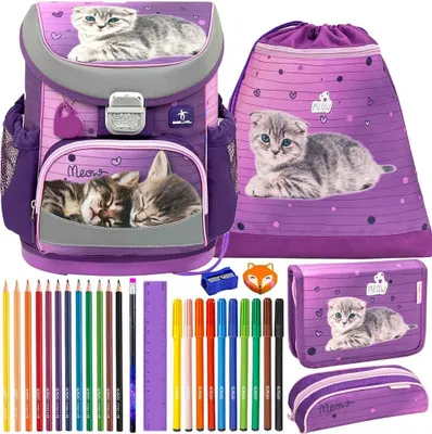Produktbild von Belmil Schulranzen Set Mini Fit Little Caty 10-teilig gefüllt