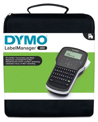 Obrázek produktu pro Dymo LabelMANAGER 280 - sada - štítkovač - černobílý - termotransferový - role (1,2 cm)