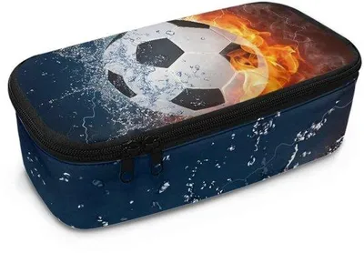 Produktbild von Gepersonaliseerd Kinder-Tasorganizer mit Fußball-Design, groß, mit Kompartimenten