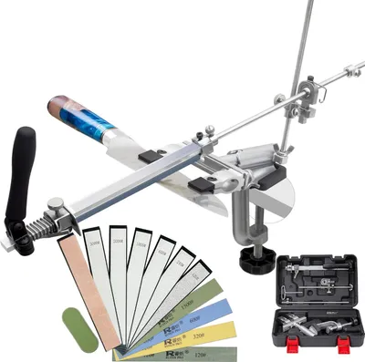 Produktbild von Professioneller manueller Messerschleifer mit 360° drehbarem System und 10 Schleifsteinen