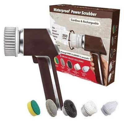 Produktbild von Elektrische Reinigungsbürste, Horsepower Scrubber, Kabellose Reinigungsbürste Elektrisch mit 2000 mAh Akku, 5 Bürstenaufsätzen für Bad, Küche, Auto