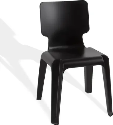 Produktbild von Stapelstuhl, schwarz, Kunststoff Stuhl Gartenstuhl, wetterbeständig, Wait