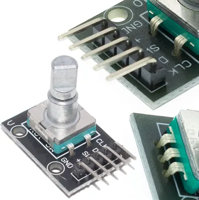 Image de Rosfix Module Encodeur Rotatif avec Bouton – Encodeur Rotatif 360°, 20 Impulsions, Pas de 2,54 mm