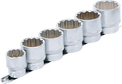 Image de BGS Jeu de douilles à entraînement dodécagonal Carré intérieur 12,5 mm (1/2") SW 24 - 38 mm 6pcs - 70102