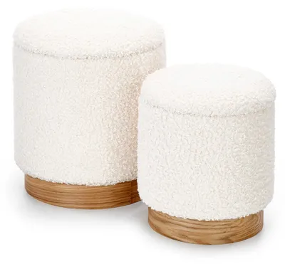 Image de Halmar Tabouret avec rangement (2 pièces) Cancun - crème/naturel