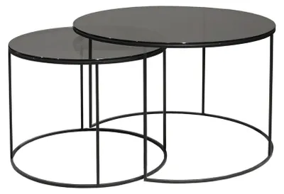 Immagine prodotto di Tavolo Kaheku Eklund set di 2 rotonde nere 323025513
