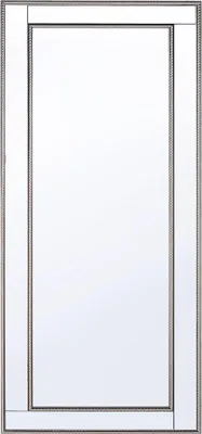Produktbild von BELIANI Wandspiegel Silber und Gold Kunststoff rechteckig 50 x 130 cm mit verspiegeltem Rahmen Modern Wohnzimmer Schlafzimmer Flur Diele