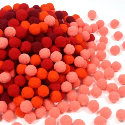Produktbild von Pompons 500 Stück - Rote Farben - 15 mm - CLBA1385