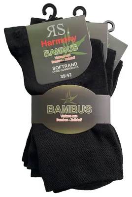 Produktbild von RS Harmony Socken "Bambus" 3er-Pack schwarz