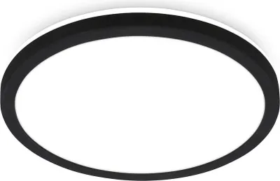 Immagine prodotto di Lampada a soffitto Briloner, 18 Watt, LED, nera. Lampada da soffitto, 29,5 cm, con retroilluminazione, 4000K