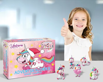 Image de Craze 14028 Calendrier de l'Avent « UNICORN » avec figurines