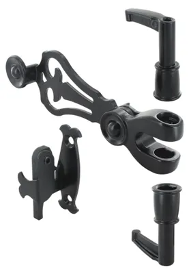 Schließsystem für Klappläden, Aluminium schwarz, Ø 14 mm, 1 Set
