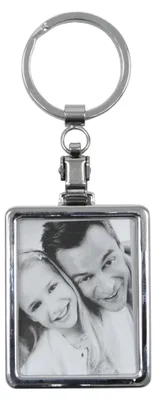 Image de Attache-photo en métal, finition brillante, rectangulaire, 3,5 x 4,5 cm, couleur argent, marque Deknudt
