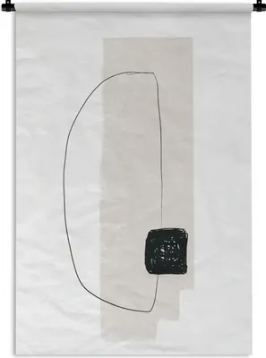 Produktbild von MuchoWow® Wandteppich Wandbehang Abstrakt - Pastell - Minimalismus 90x135 cm Tapisserie Dekoration Wandtuch - Baumwolle - Wandskulptur