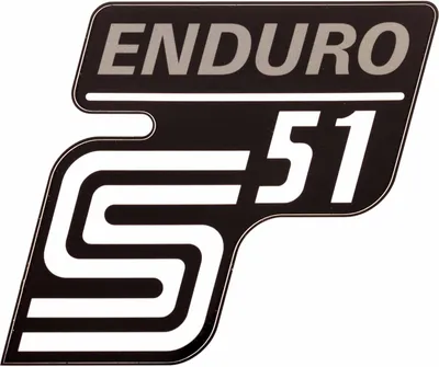 Produktbild von Klebefolie Seitendeckel "S51 ENDURO" - Silber