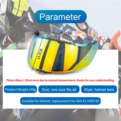 Obrázok produktu pre Náhradný priezor na prilbu pre čelné sklo na motorku AGV K1 K3SV K5