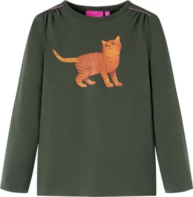 Imagen del producto de Camiseta infantil de manga larga caqui 104