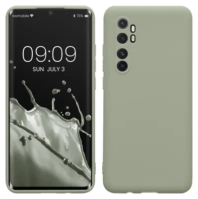 Produktbild von kwmobile Handyhülle für Xiaomi Mi Note 10 Lite Hülle - weiches Handy Silikon Case - Schutzhülle Cover - Graugrün