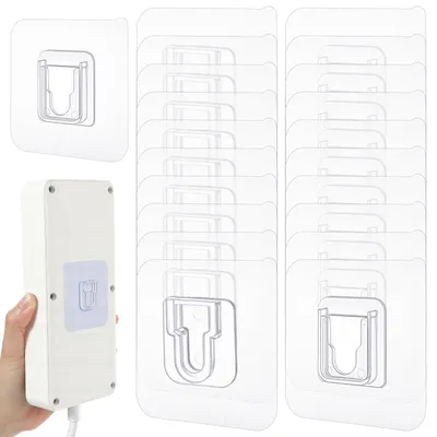 Doppelseitige Klebehaken, transparent, 20 Stück, selbstklebend