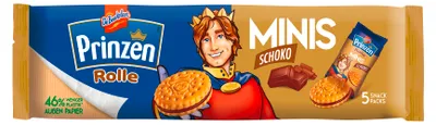 Produktbild von De Beukelaer Prinzen Rolle Minis Schokolade 5er 187,5g
