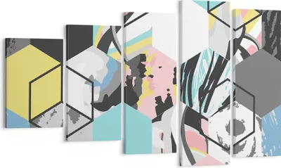 Produktbild von Bild auf Leinwand - Leinwandbild - Abstraktion modern - 100x60cm - Wand Bild - Wanddeko - Leinwanddruck - Bilder - Kunstdruck - Wanddekoration - Leinwand bilder - Wandkunst - EG100x60-3846