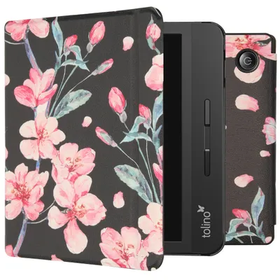 Obrázek produktu pro imoshion Design Tenký pevný kryt na spaní se stojanem pro Tolino Vision 5 - Blossom