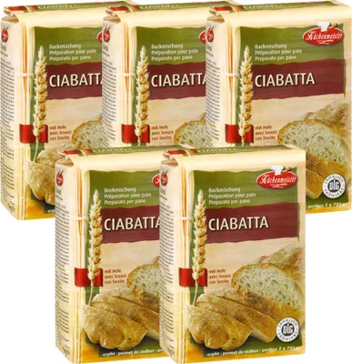 Produktbild von KÜCHENMEISTER Brotbackmischung Ciabatta 5 x 1000 g