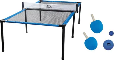 Image de Table de ping-pong Slazenger Spyder Air avec raquettes - 240 x 120 x 63 cm - Légère et compacte - Pour plusieurs joueurs - Noir / Bleu