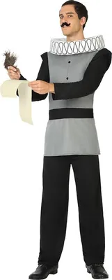 Produktbild von Atosa Briefschreiberkostüm Schwarz M-L Schwarz M-L