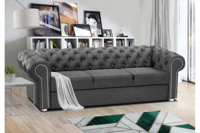 Produktbild von FURMEB 24 SOFA mit Schlaffunktion SWAROVSKI 237 x 95 cm GRAU
