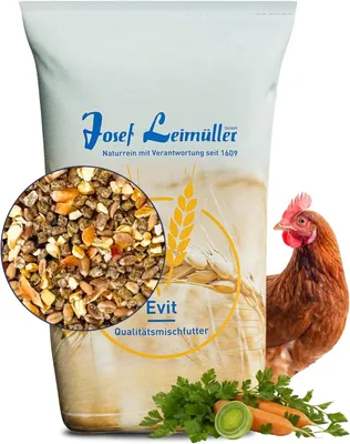 Immagine prodotto di Leimüller Mangime per polli 25 kg Fitness Müsli - Mangime unico per galline ovaiole con origano e grit di conchiglie - Mangime a base di cereali senza OGM