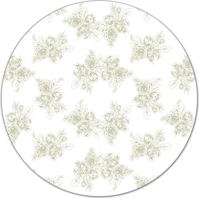 Produktbild von Glas Schneidebrett Herdabdeckplatten Schneideplatten Rund - 40 cm - Stil golden weiß