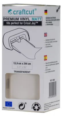 Produktbild von craftcut® Premium Plotterfolie matt 60 TRANSPARENT 13,9 x 244 cm