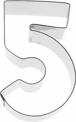 Image de Birkmann Emporte-pièce nombre 5, emporte-pièce, moule à biscuits, biscuits, acier inoxydable, 6 cm, 196605