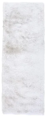 Image de carpetfine Tapis à poils longs Breeze couloir Blanc 80x350 cm | Tapis moderne pour le salon et la chambre à coucher