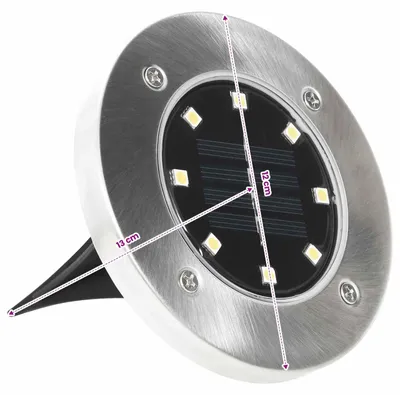 Obrázok produktu pre vidaXL Solárne zemné svietidlá 8 ks LED teplá biela