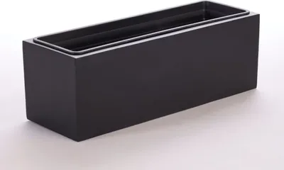 Produktbild von Elegant Einrichten | Pflanzkübel | Fiberglas | rechteckig | 61x21x20cm | schwarz-matt
