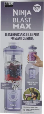 Produktbild von Ninja BC251EULD, Tragbarer Mixer, 0,57 l, Eis-Crusher, Lavendel, Transparent