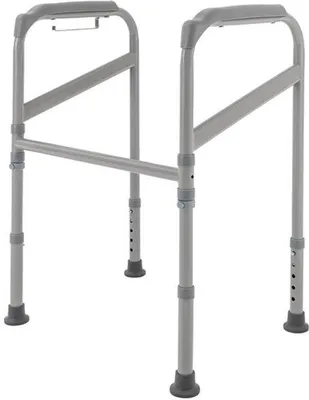 Immagine prodotto di Supporto per WC regolabile - bianco - con maniglie - pieghevole, ideale per anziani