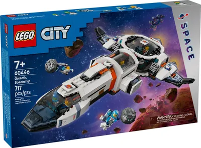 Produktbild von LEGO City Ship Galactic Modular Play Set, Weltraumspielzeug für Jungen und Mädchen ab 7 Jahren, Set Modular rekonfigurierbar, 4 Minifiguren und Figur of Extraterrestrial 60446