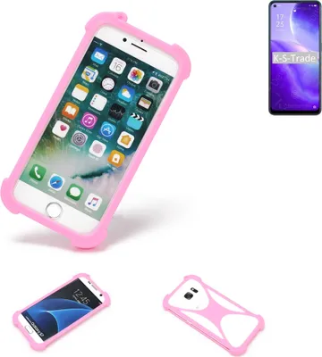 Produktbild von K-S-Trade Handy Hülle kompatibel mit Oppo Reno5 Z 5G Schutz Hülle Bumper Silikon Schutz Hülle Cover Case Silikoncase Silikonbumper TPU Softcase