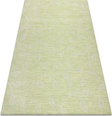 Zdjęcie produktu dla Dywan SZNURKOWY SIZAL płaskotkany PATIO 3045 liście  / beż zielony 136x190 cm