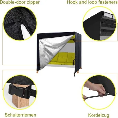 Obrázek produktu pro Střecha na houpačku odolná proti povětrnostním vlivům, 220 x 150 x 170 cm