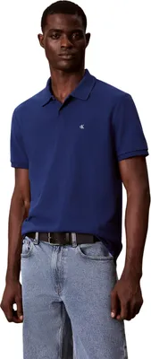 Immagine prodotto di Camicia polo da uomo Calvin Klein, modello Ss Monogram Pique, codice prodotto Lv040em269 (1 pezzo), colore blu (combinazione di colori)