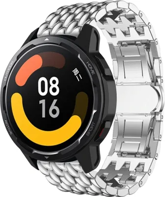 Produktbild von Strap-it Xiaomi Watch S1 Stahl Drachenarmband (Silber)