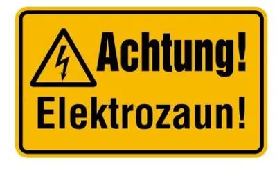 Produktbild von Schild Achtung! Elektrozaun! | PVC 120 x 200 mm