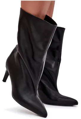 Produktbild von Schlupf kurze Damenstiefeletten auf Absatz schwarz Solvienne 36